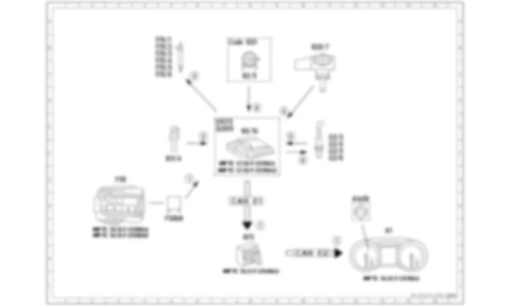 Электросхема Принципиальная электрическая схема лямбда-регулирования для Mercedes-Benz M-class (W166) 2011-2020