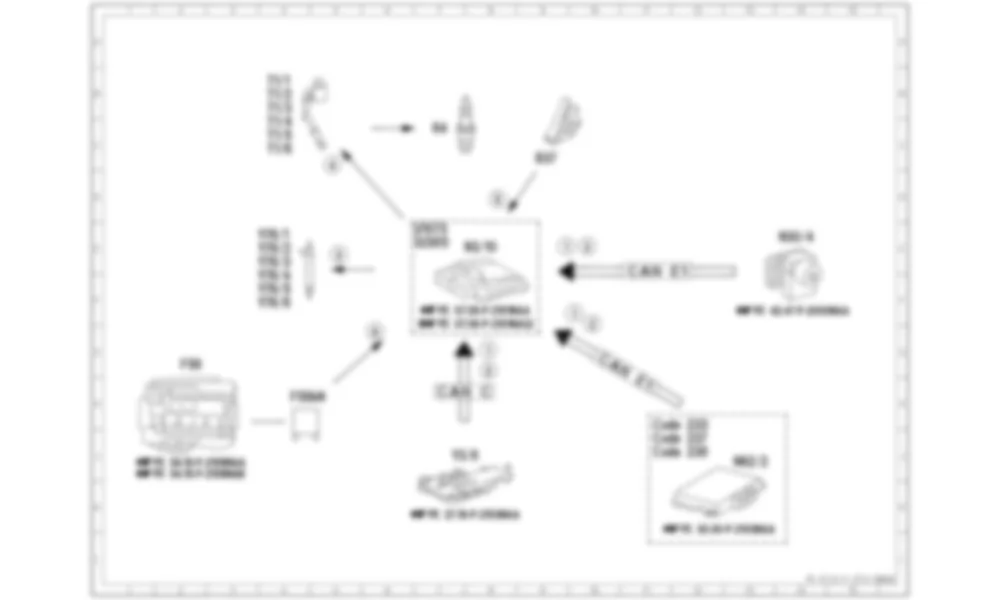 Электросхема Принципиальная электрическая схема для координации крутящего момента для Mercedes-Benz M-class (W166) 2011-2020