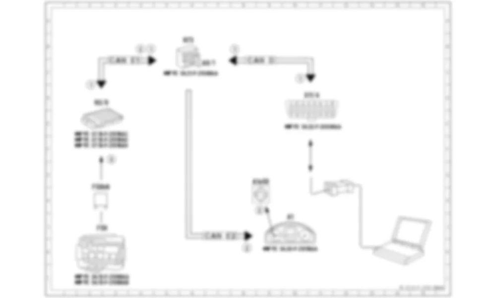 Электросхема Принципиальная электрическая схема для бортовой диагностики для Mercedes-Benz M-class (W166) 2011-2020