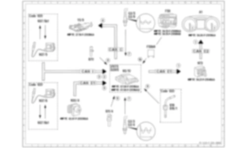 Электросхема Принципиальная электрическая схема системы очистки выхлопных газов для Mercedes-Benz M-class (W166) 2011-2020