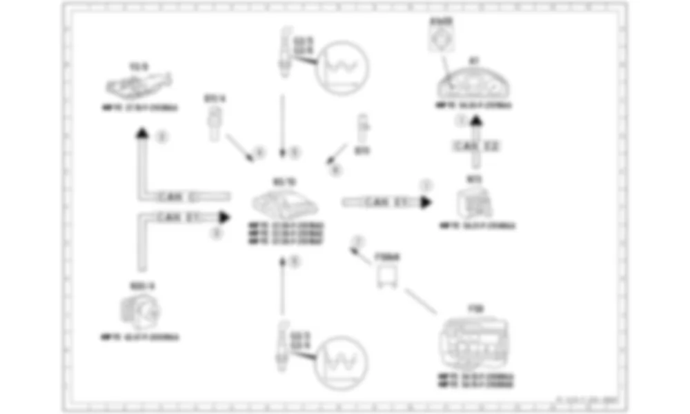 Электросхема Принципиальная электрическая схема системы очистки выхлопных газов для Mercedes-Benz M-class (W166) 2011-2020