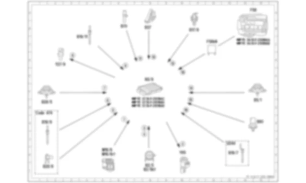 Электросхема Принципиальная электрическая схема системы рециркуляции выхлопных газов для Mercedes-Benz M-class (W166) 2011-2020