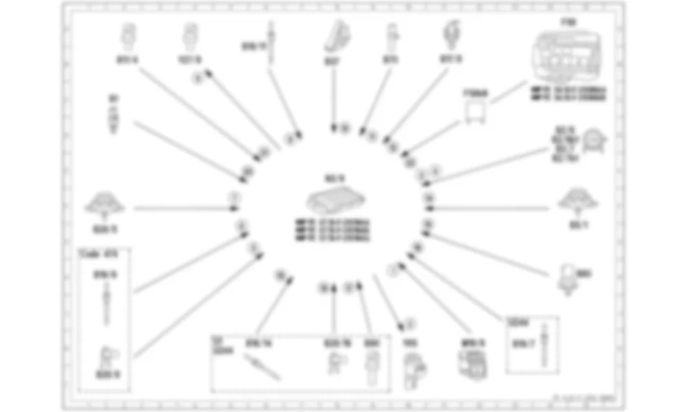 Электросхема Принципиальная электрическая схема системы рециркуляции выхлопных газов для Mercedes-Benz M-class (W166) 2011-2020