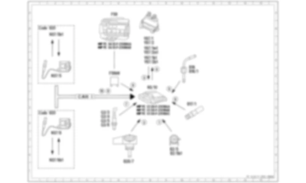 Электросхема Принципиальная электрическая схема системы рециркуляции выхлопных газов для Mercedes-Benz M-class (W166) 2011-2020
