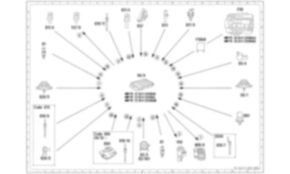 Электросхема Принципиальная электрическая схема системы рециркуляции выхлопных газов для Mercedes-Benz M-class (W166) 2011-2020