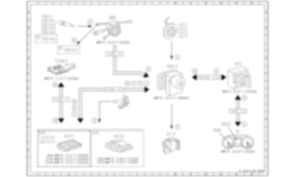 Электросхема Принципиальная электрическая схема круиз-контроля (CC) для Mercedes-Benz M-class (W166) 2011-2020