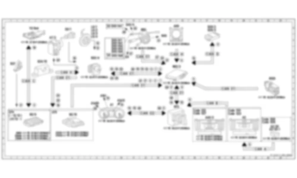 Электросхема Принципиальная электрическая схема DISTRONIC PLUS, вкл. Тормоз BAS PLUS и PRE-SAFE для Mercedes-Benz M-class (W166) 2011-2020