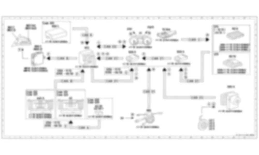 Электросхема Принципиальная электрическая схема ассистента слепых зон для Mercedes-Benz M-class (W166) 2011-2020