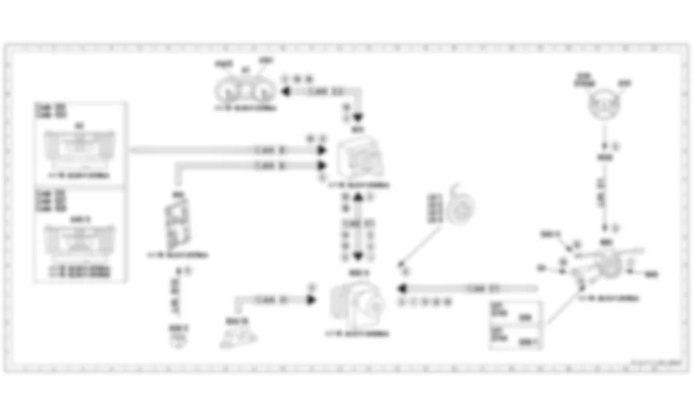 Электросхема Схема электрических функций системы Attention Assist для Mercedes-Benz M-class (W166) 2011-2020