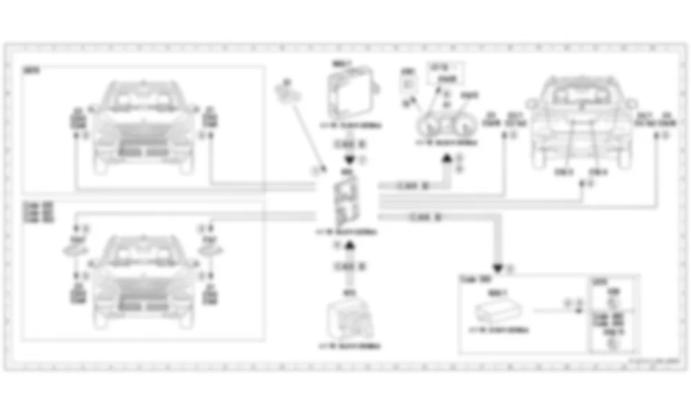 Электросхема Принципиальная электрическая схема, включение стояночных / стояночных огней для Mercedes-Benz M-class (W166) 2011-2020