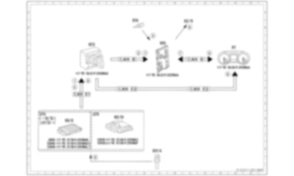 Электросхема Электрическая схема нагревателя форсунки омывателя / шланга форсунки омывателя для Mercedes-Benz M-class (W166) 2011-2020
