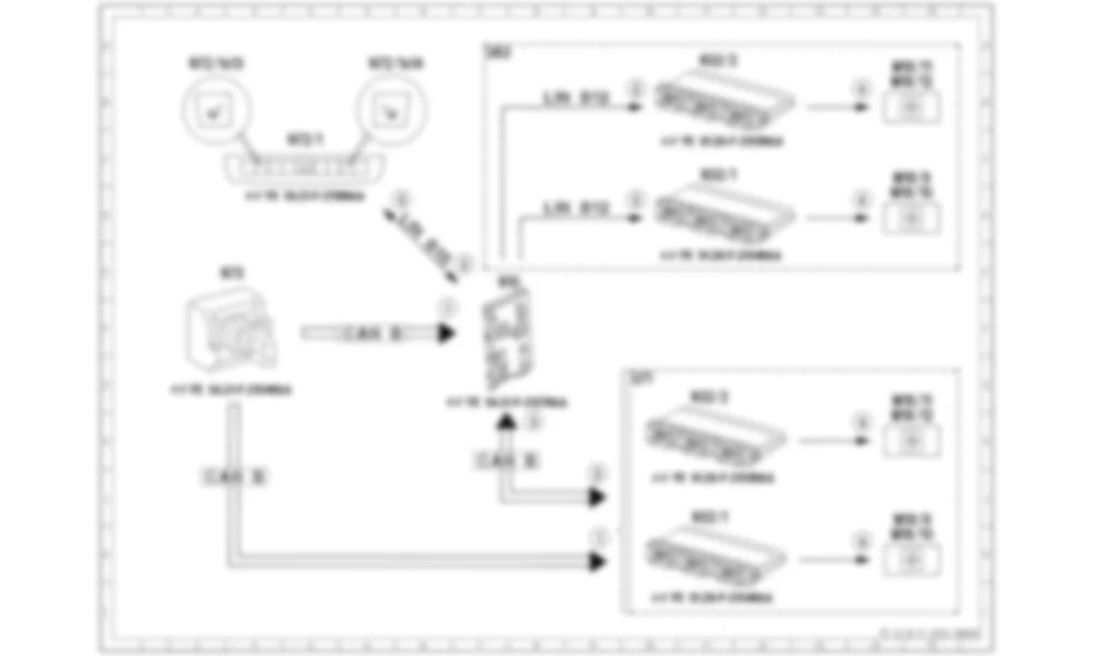 Электросхема Схема электрических функций вентиляции сиденья для Mercedes-Benz M-class (W166) 2011-2020