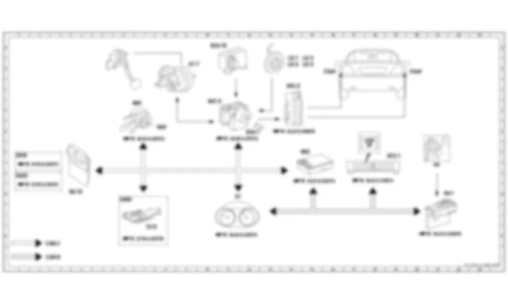 Электросхема Функциональная схема электрической системы электронной системы стабилизации (ESP) для Mercedes-Benz SLK-class (R171) 2004—2011