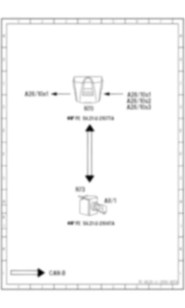 Электросхема Функциональная схема электрической системы устройства открывания ворот гаража для Mercedes-Benz SLK-class (R171) 2004—2011
