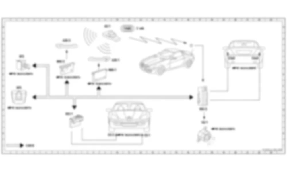Электросхема Функциональная схема электрической системы аварийной сигнализации для Mercedes-Benz SLK-class (R171) 2004—2011