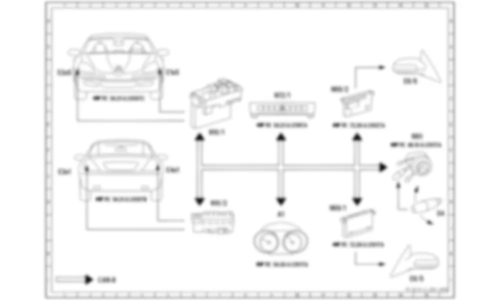 Электросхема Функциональная схема электрической системы для наружного освещения для Mercedes-Benz SLK-class (R171) 2004—2011