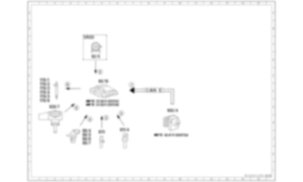 Электросхема Схема электрических функций для управления плавным ходом для Mercedes-Benz SLK-class (R172) 2011-2020