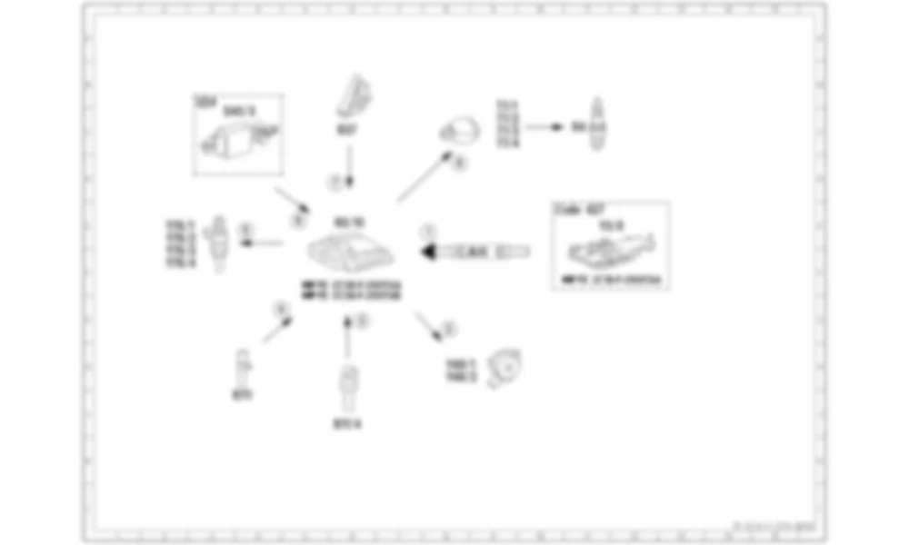 Электросхема Принципиальная электрическая схема отключения подачи топлива при замедлении для Mercedes-Benz SLK-class (R172) 2011-2020