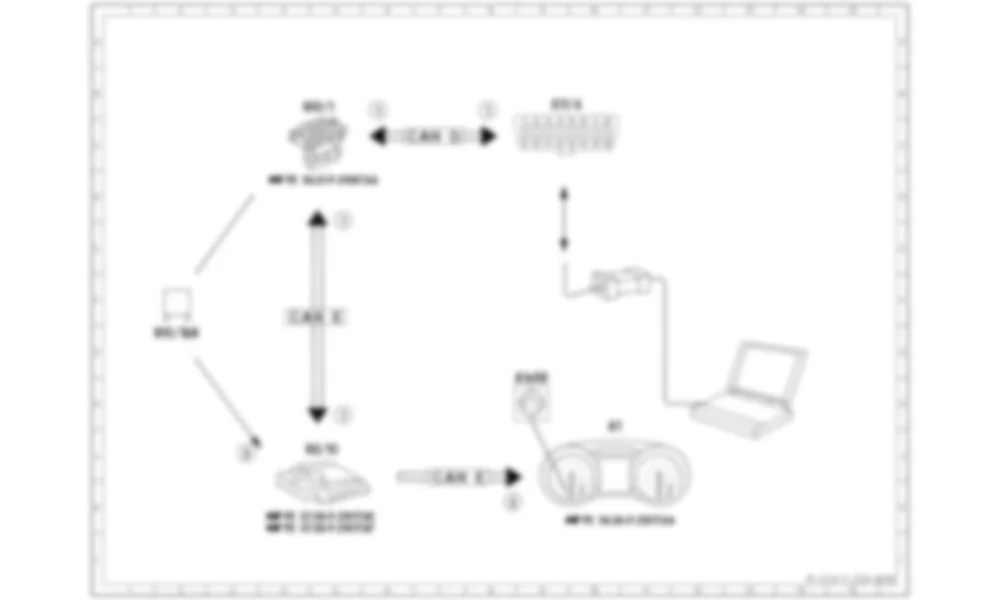 Электросхема Принципиальная электрическая схема для бортовой диагностики для Mercedes-Benz SLK-class (R172) 2011-2020