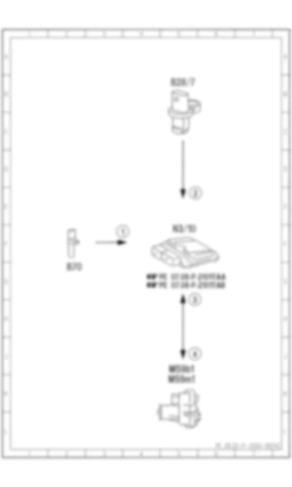 Электросхема Принципиальная электрическая схема регулировки вихревой заслонки для Mercedes-Benz SLK-class (R172) 2011-2020