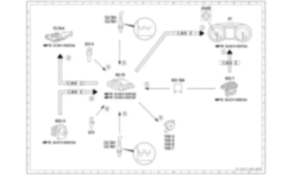 Электросхема Принципиальная электрическая схема системы очистки выхлопных газов для Mercedes-Benz SLK-class (R172) 2011-2020