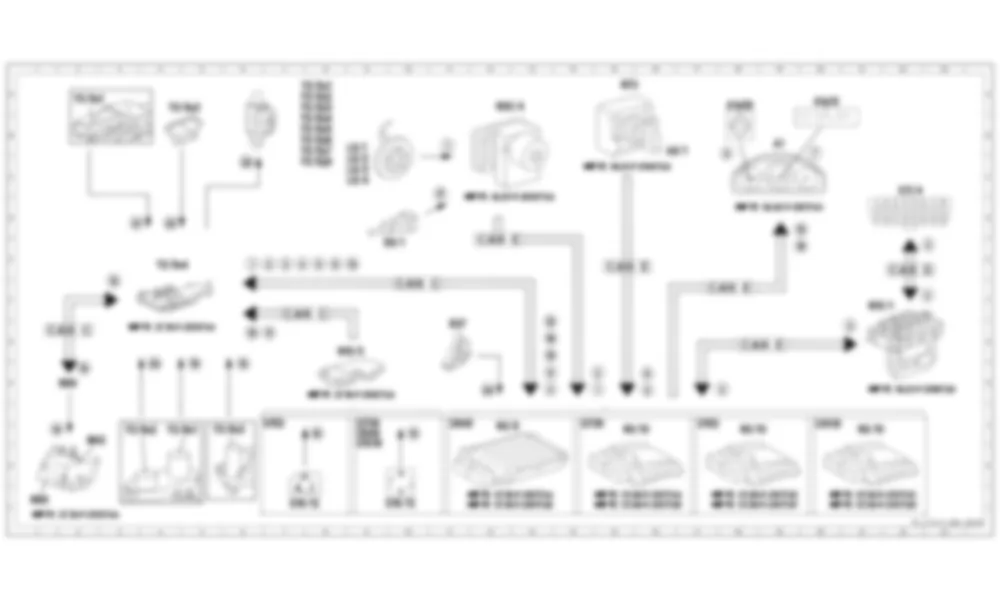 Электросхема Принципиальная электрическая схема, полностью интегрированная система управления коробкой передач для Mercedes-Benz SLK-class (R172) 2011-2020
