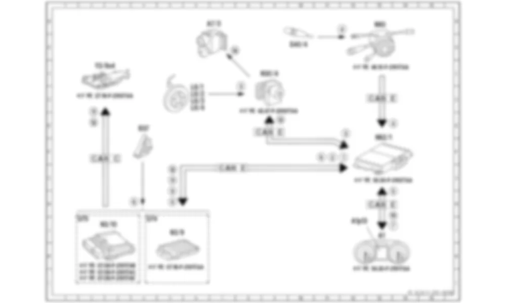 Электросхема Принципиальная электрическая схема круиз-контроля (CC) для Mercedes-Benz SLK-class (R172) 2011-2020