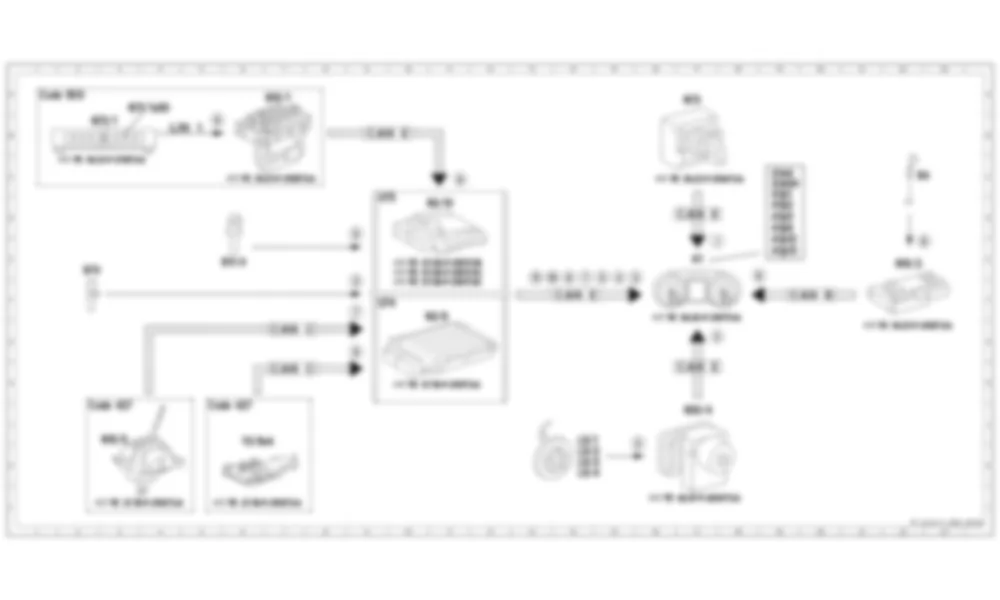 Электросхема Принципиальная электрическая схема комбинации приборов, индикация рабочего состояния для Mercedes-Benz SLK-class (R172) 2011-2020