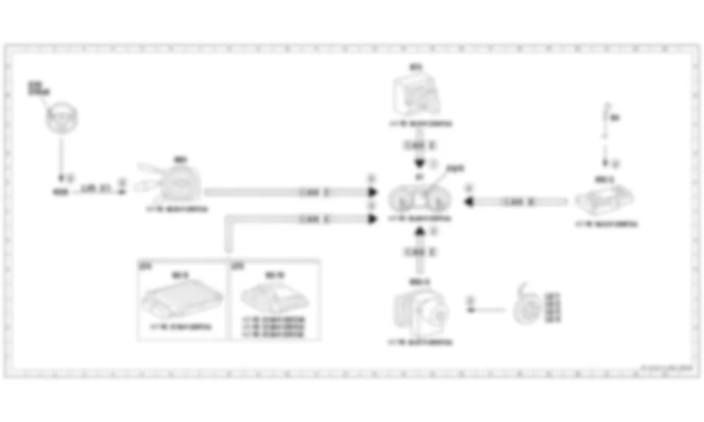 Электросхема Принципиальная электрическая схема бортового компьютера комбинации приборов для Mercedes-Benz SLK-class (R172) 2011-2020