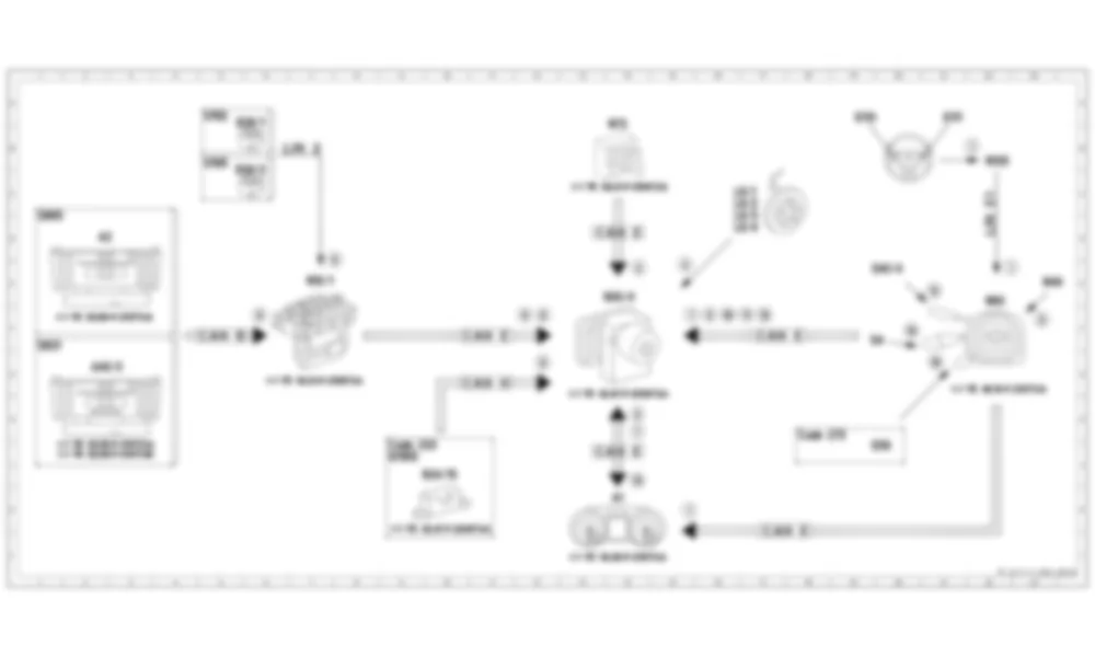 Электросхема Схема электрических функций системы Attention Assist для Mercedes-Benz SLK-class (R172) 2011-2020
