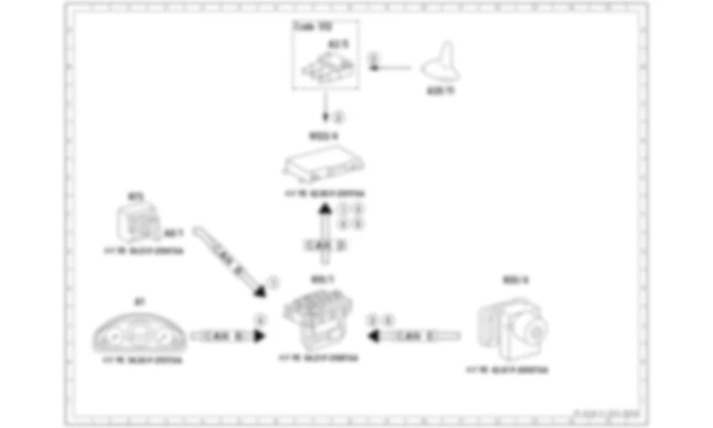 Электросхема Функциональная электрическая схема для определения положения, функция для Mercedes-Benz SLK-class (R172) 2011-2020