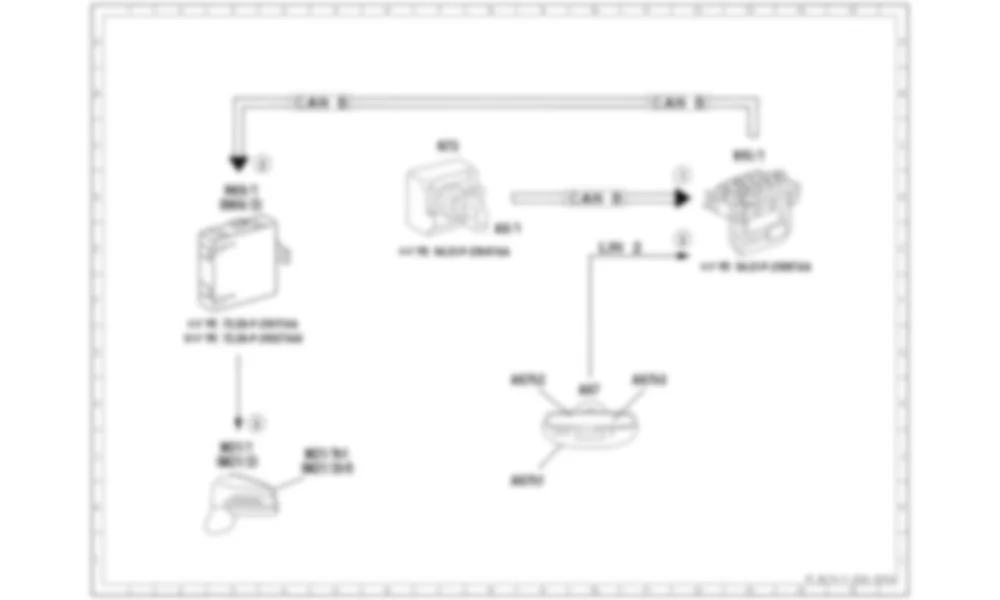 Электросхема Принципиальная электрическая схема зеркала с автоматическим затемнением для Mercedes-Benz SLK-class (R172) 2011-2020