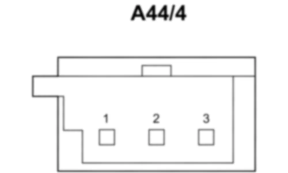 Распиновка разъема A44/4 -  Контрольная лампа PARKTRONIC на приборной панели для Mercedes-Benz SLS-class (C197) 2010-2020