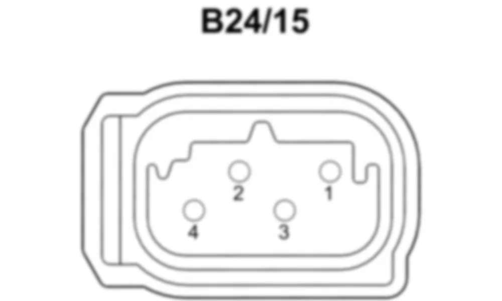 Распиновка разъема B24/15 -  Датчик рысканья, поперечного и продольного ускорения для Mercedes-Benz SLS-class (C197) 2010-2020