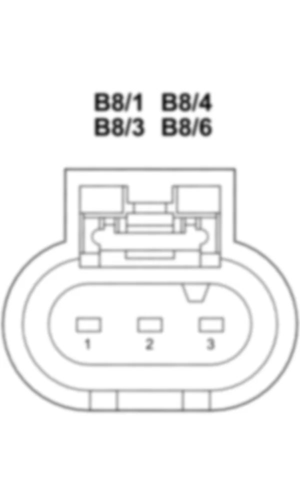 Распиновка разъема B8/1 -  Датчик расстояния PARKTRONIC передний внешний левый для Mercedes-Benz SLS-class (C197) 2010-2020