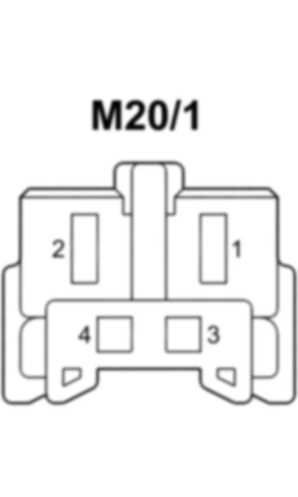 Распиновка разъема M20/1 -  Электродвигатель регулировки положения рулевой колонки для Mercedes-Benz SLS-class (C197) 2010-2020
