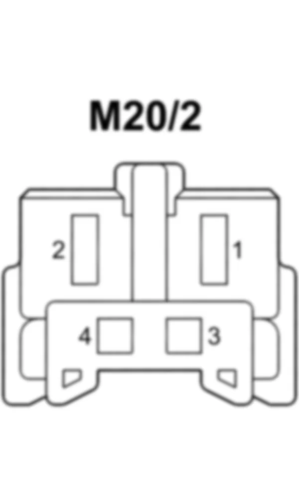 Распиновка разъема M20/2 -  Электродвигатель регулировки подъема / опускания рулевой колонки для Mercedes-Benz SLS-class (C197) 2010-2020
