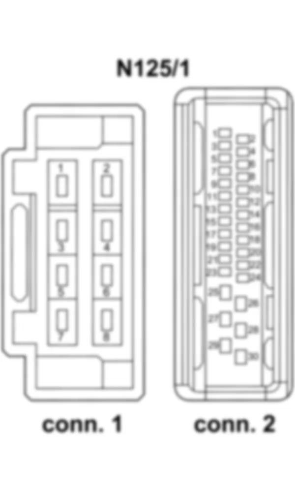 Распиновка разъема N125/1 -  Блок управления медиаинтерфейсом для Mercedes-Benz SLS-class (C197) 2010-2020