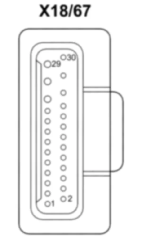 Распиновка разъема X18/67 -  Электрический разъем медиаинтерфейса для Mercedes-Benz SLS-class (C197) 2010-2020