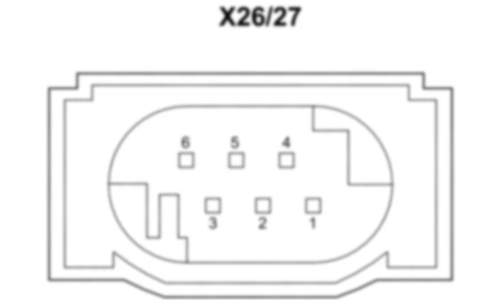 Распиновка разъема X26/27 -  Электрический разъем PARKTRONIC переднего бампера для Mercedes-Benz SLS-class (C197) 2010-2020
