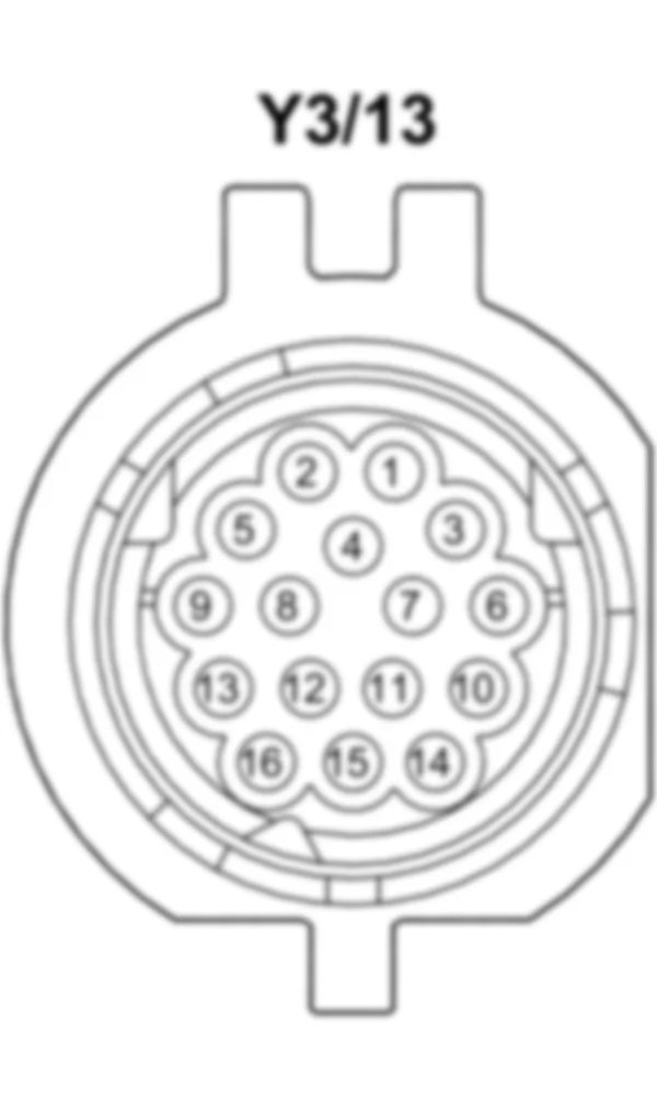 Распиновка разъема Y3/13 -  Блок электрического регулятора редуктора для Mercedes-Benz SLS-class (C197) 2010-2020