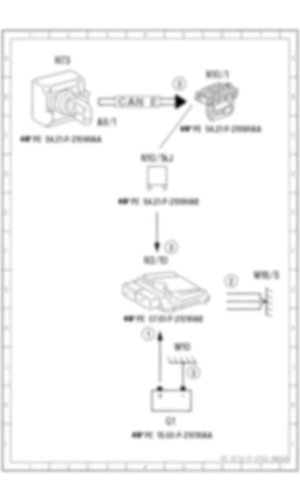 Электросхема Функциональная схема при выключенном зажигании для Mercedes-Benz SLS-class (C197) 2010-2020