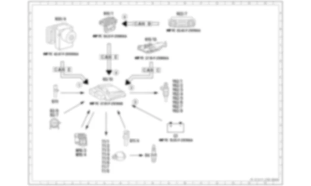 Электросхема Принципиальная электрическая схема управления частотой вращения для Mercedes-Benz SLS-class (C197) 2010-2020