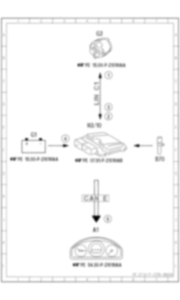 Электросхема Принципиальная электрическая схема интерфейса генератора для Mercedes-Benz SLS-class (C197) 2010-2020