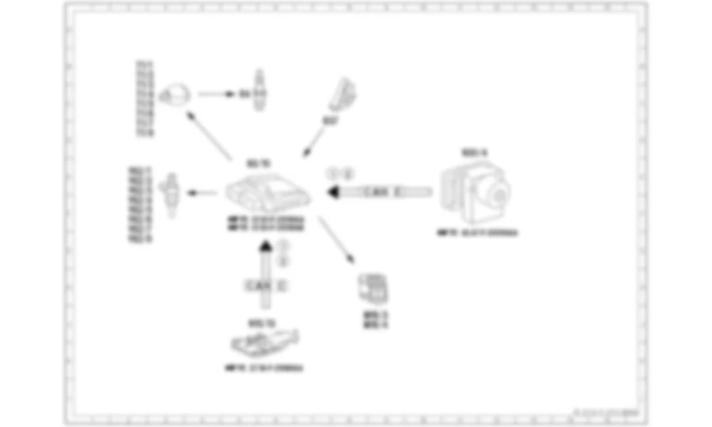 Электросхема Принципиальная электрическая схема для координации крутящего момента для Mercedes-Benz SLS-class (C197) 2010-2020