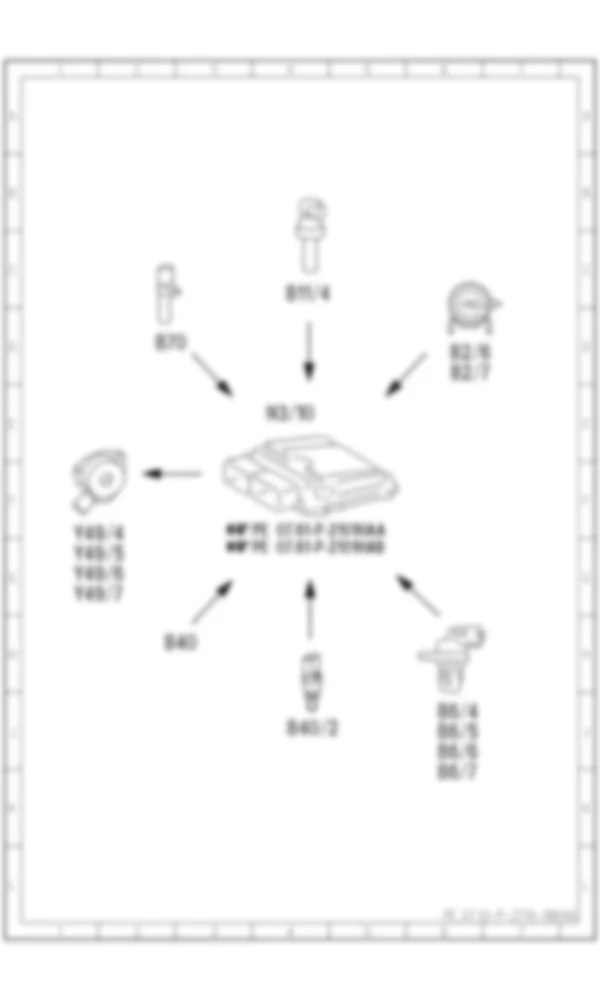 Электросхема Принципиальная электрическая схема регулировки фаз газораспределения для Mercedes-Benz SLS-class (C197) 2010-2020