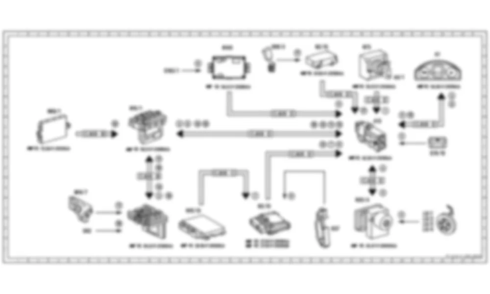 Электросхема Принципиальная электрическая схема электрического стояночного тормоза для Mercedes-Benz SLS-class (C197) 2010-2020