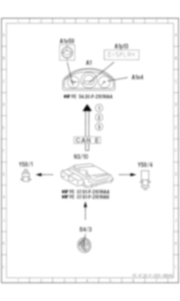Электросхема Функциональная электрическая схема для продувки системы с испытанием на герметичность для Mercedes-Benz SLS-class (C197) 2010-2020