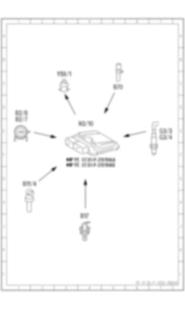 Электросхема Электрическая схема функции продувки для Mercedes-Benz SLS-class (C197) 2010-2020