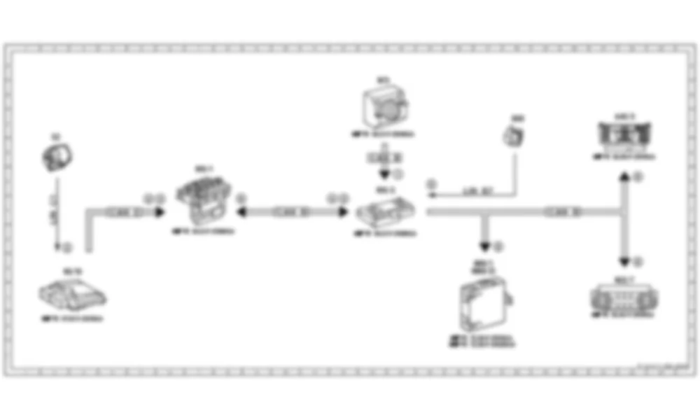 Электросхема Принципиальная электрическая схема отключения потребителей для Mercedes-Benz SLS-class (C197) 2010-2020